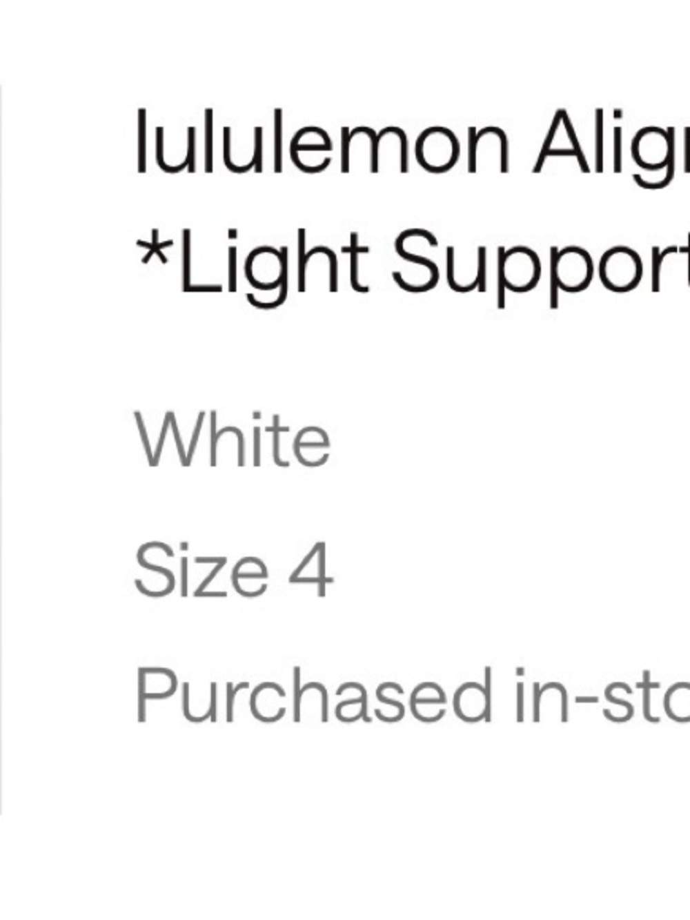 lululemon Align™ Tank Top
*Light Support, A/B Cup - Picture 3 of 3